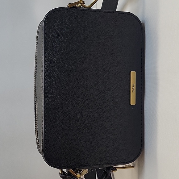 NWT Fossil Bryce Small Crossbody Black Leather Bag - Picture 10 of 17